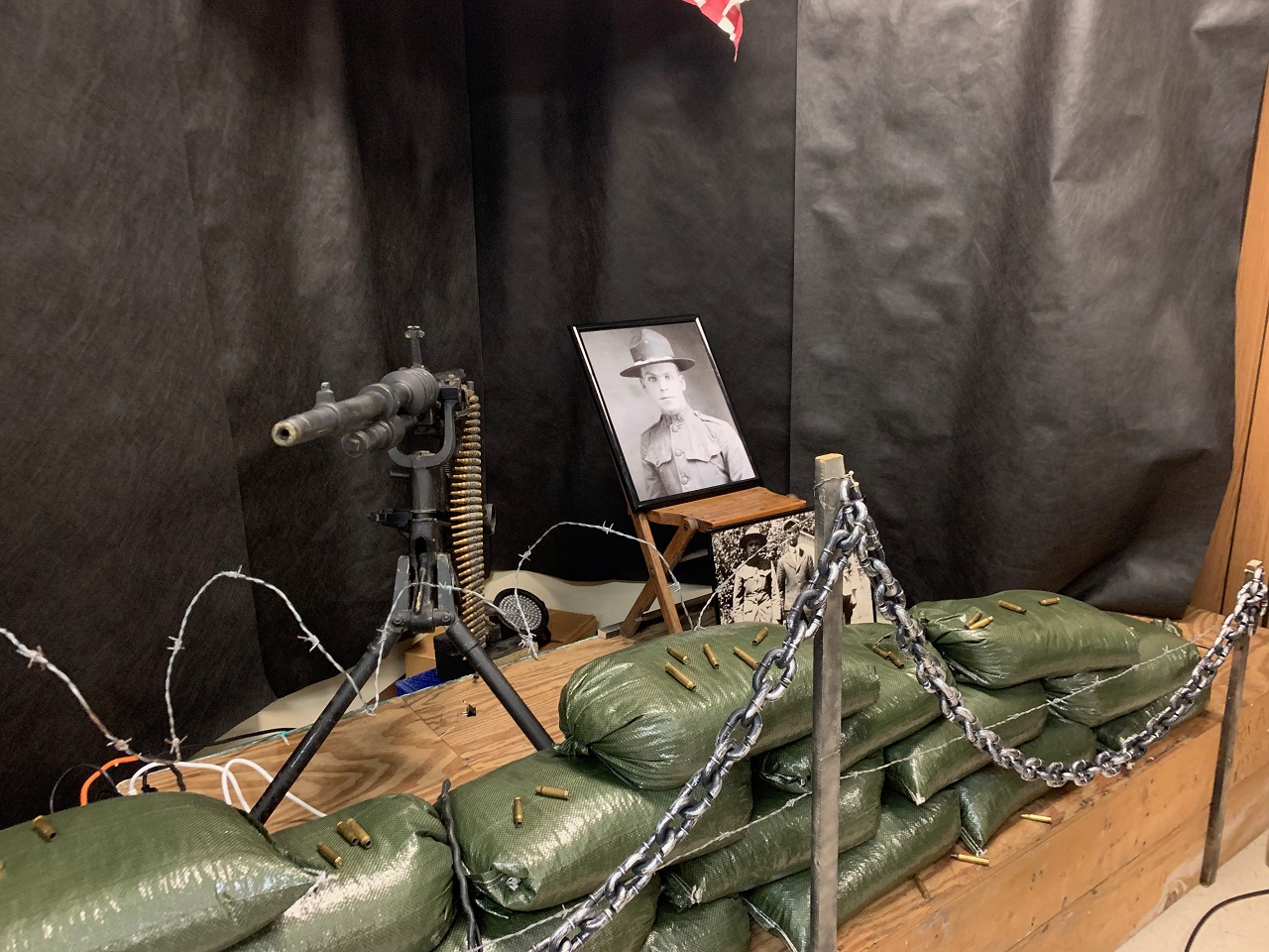 The simple set of the Doughboy play.