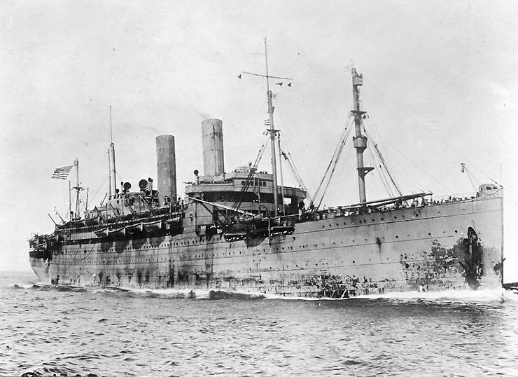 The USS George Washington, in United States Navy service in World War I; source https://commons.wikimedia.org ; public domain.