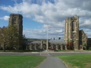 Cornell WWI Memorial at Lyon and McFaddin Halls