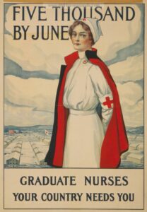 Recruiting poster for nurses in WWI
