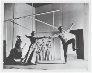 The Martha Graham Dance Company performs Appalachian Spring on the stage of the Library’s Coolidge Auditorium on Oct. 30, 1944. The Elizabeth Sprague Coolidge Foundation Collection, Music Division.
