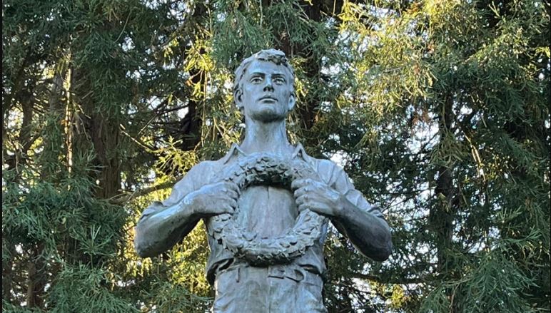 The Doughboy Statue, dedicated to the soldiers who died in World War I, is located in Golden Gate Park The Doughboy Statue