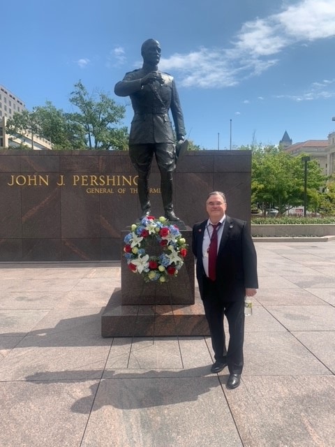 Russel Orban at Pershing Memorial