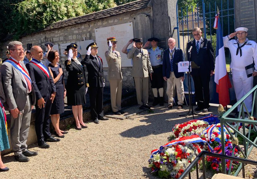 Modern group of individuals paying respects