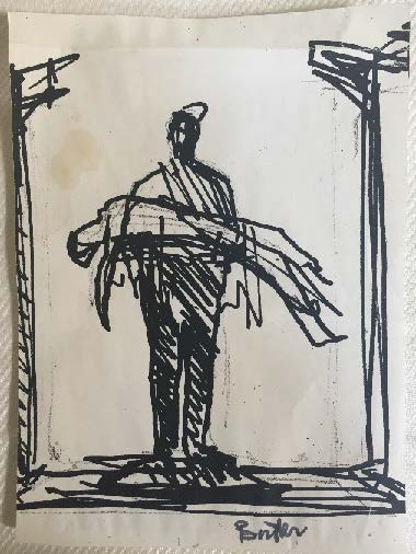 Sketch of a statue