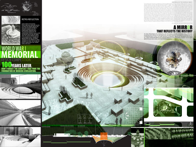 A potential WWI memorial design with "special effects"