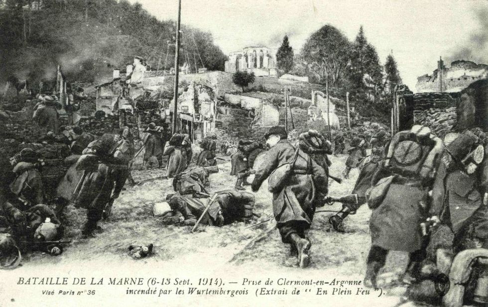 Postcard of the First Battle of the Marne