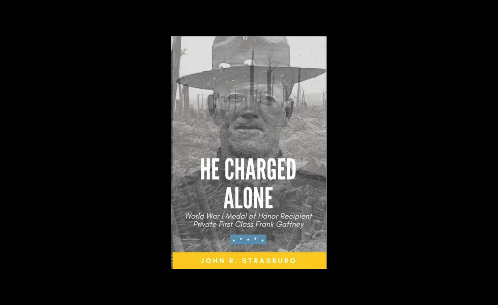 He Charged Alone cover framed