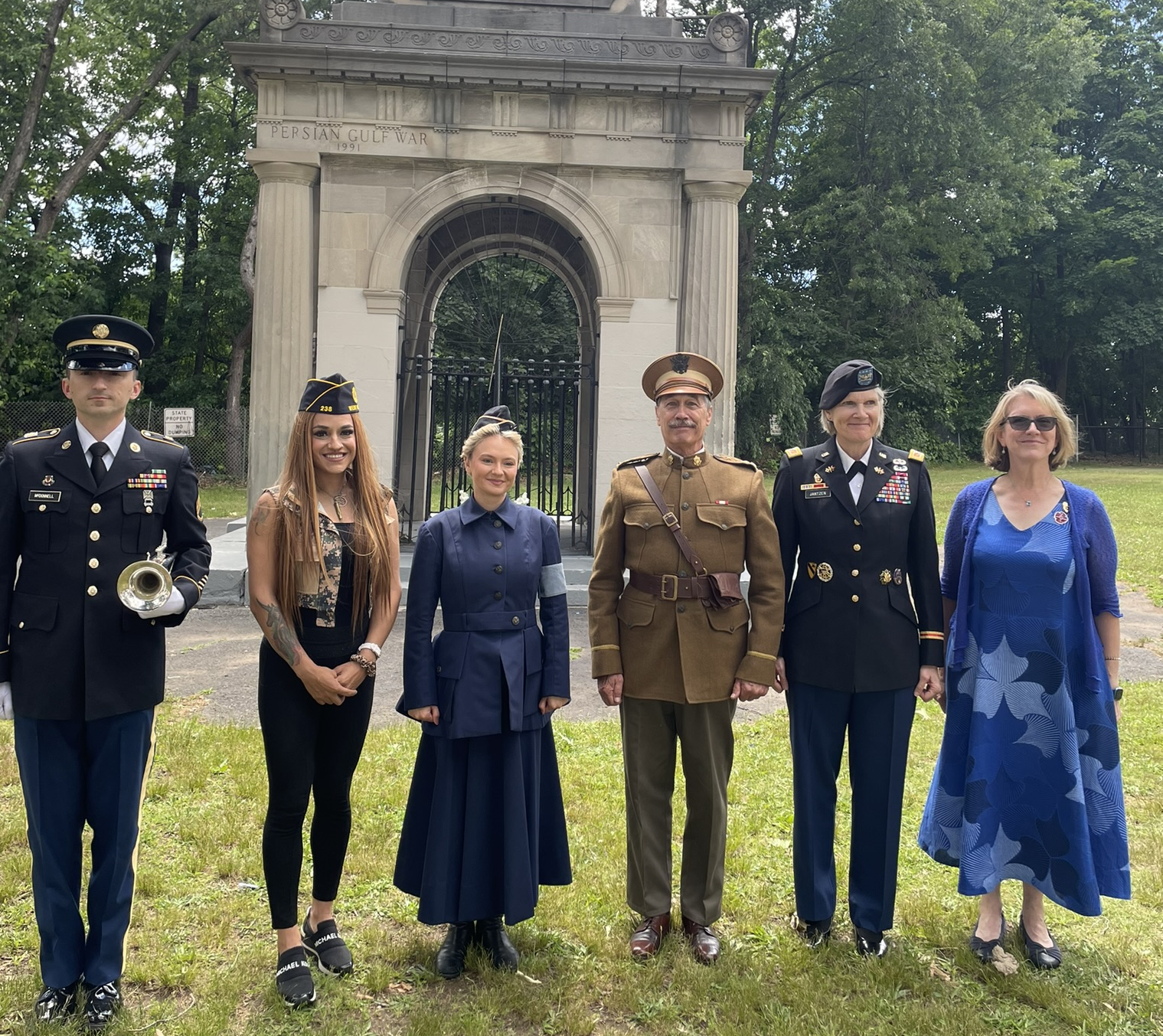 Group shot at Cenotaph