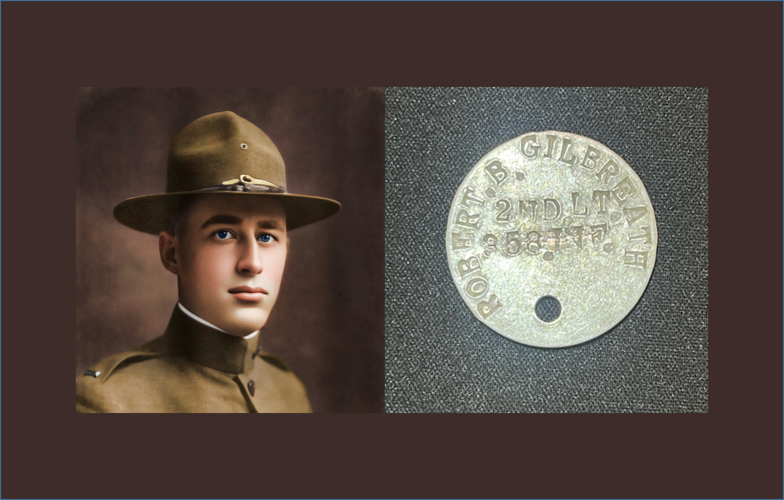 Gilbreath with dogtag