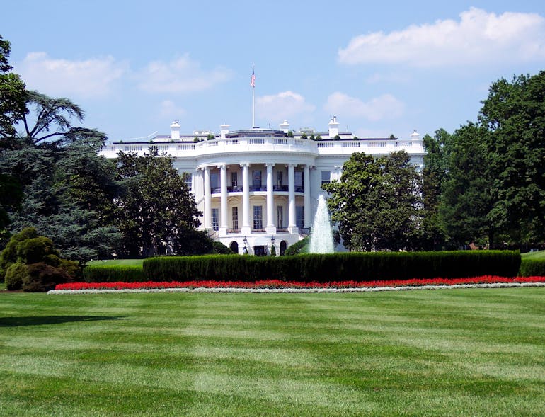 The view of the White House in Washington, D.C.