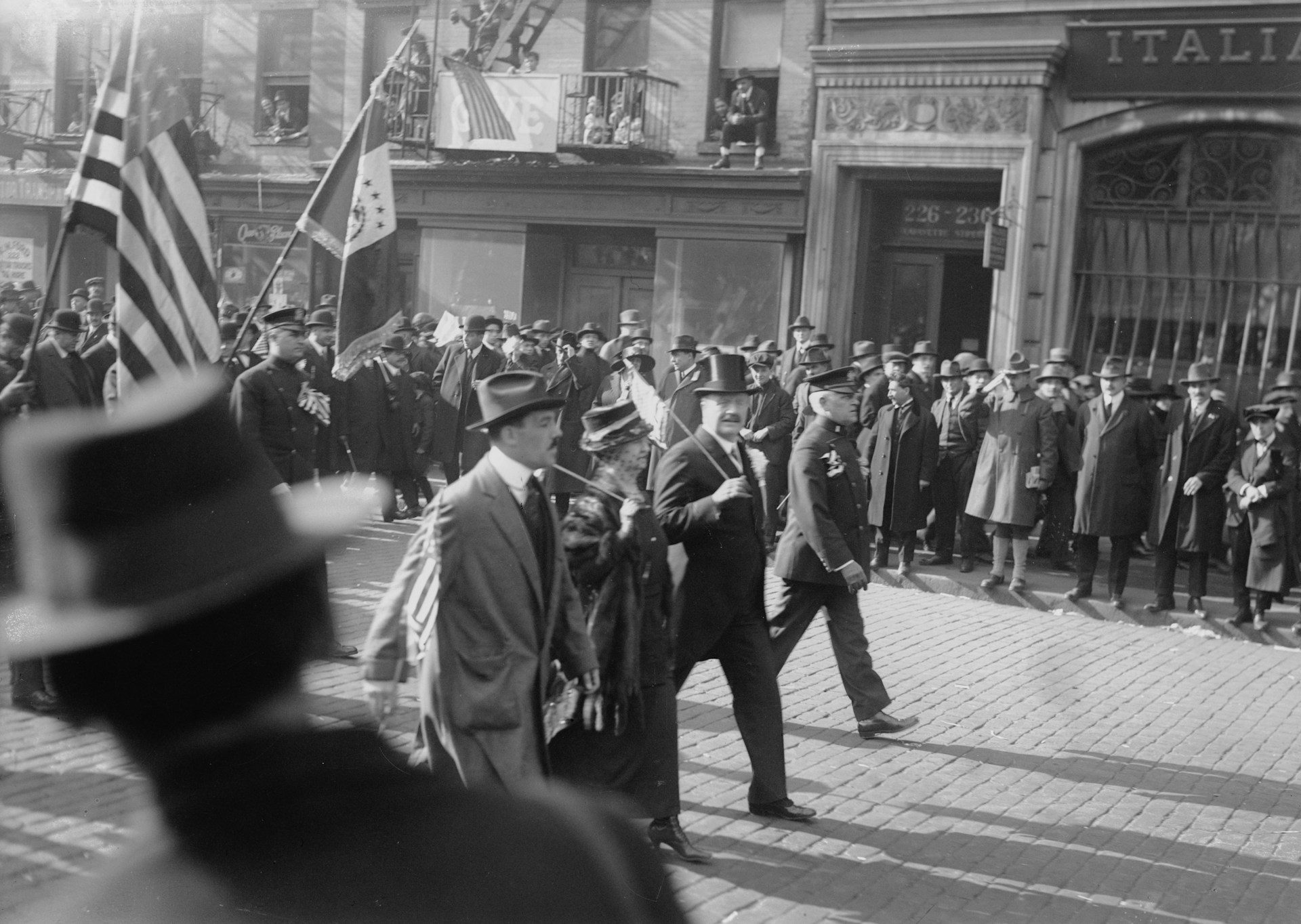 A parade following the end of WWI.